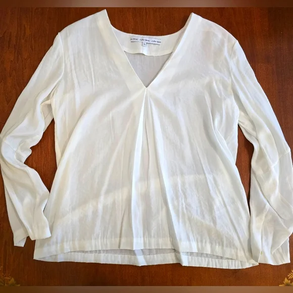 & Other Stories Summer Workwear: White, Long-sleeved Blouse w Buttons Sz 36 S/M - Picture 6 of 13